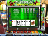 EUcasino  Video Poker Joker Poker 1 Line