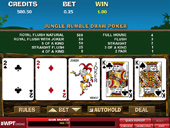 WPT Casino  Video Poker Jungle Rumble Draw Poker Single Hand