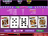 WPT Casino  Video Poker The Vegas Club Single Hand